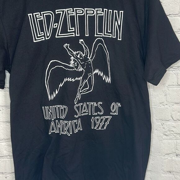 Vintage 00s Led Zeppelin United States Of America 1977 Remake 2003 Hanes M - Picture 2 of 7